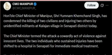 Reports of Unrest in Manipur