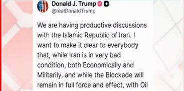 Donald Trump States No Immediate Plans for Military Action Against Iran