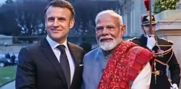 French President Emmanuel Macron in India
