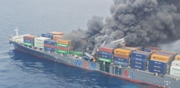 Fire Breaks Out Again on Van Hai Ship; Towing to Hambantota Port Uncertain