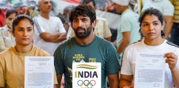 Wrestlers Protest 