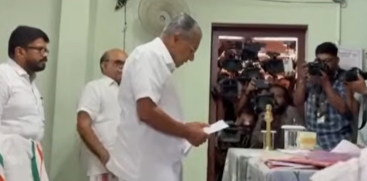 Kerala CM Pinarayi Vijayan Files Nomination Papers for Assembly Elections in Dharmadam