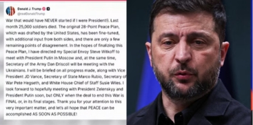 Ukraine Accepts US Peace Plan