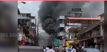 Massive Fire Engulfs Multi-Storey Building in Uppala
