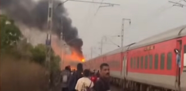 Rajdhani Express Fire Near Kota