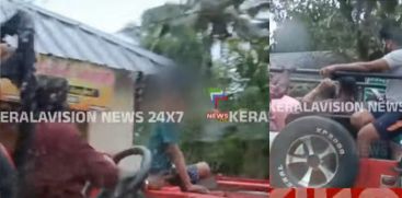 jeep driver arrested in child seated in jeep bonnet