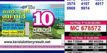 KERALA LOTTERY RESULT 