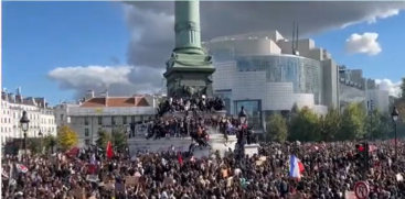 Developments Reported in Public Demonstrations Across France
