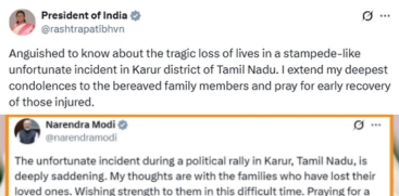 Karur Tragedy: President and PM Express Condolences