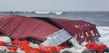 Inspection Operations Begin Inside Sunken Cargo Ship 