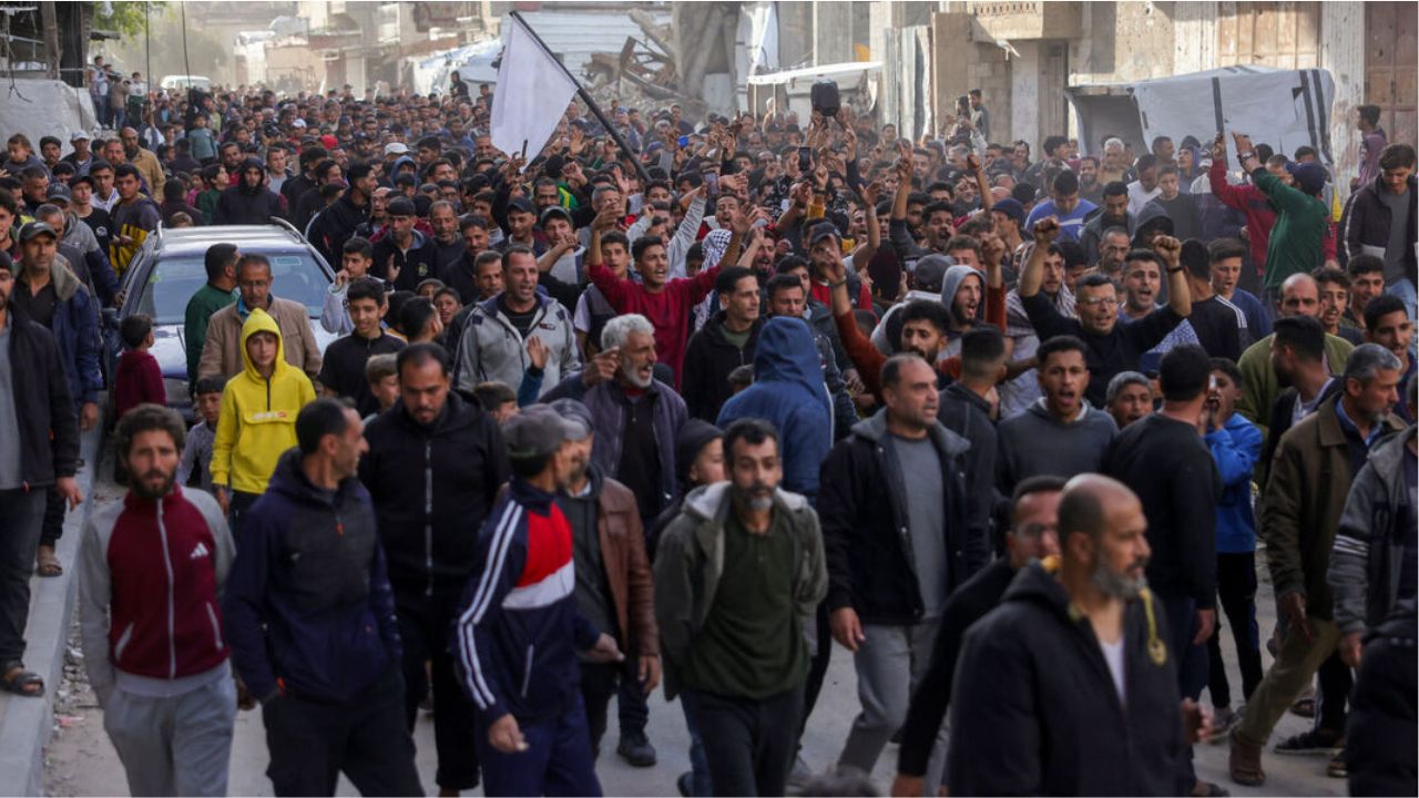 Palestinians protest against Hamas in Gaza