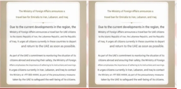 UAE Imposes Travel Restrictions to Three Nations Amid Regional Security Concerns