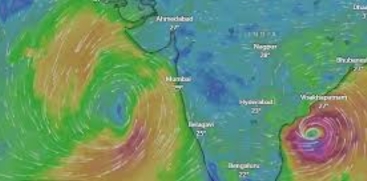 Cyclone Monta Weakens
