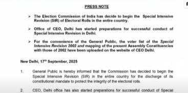 Delhi Voter List Overhaul