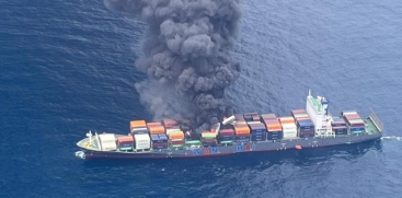 Fire on Cargo Ship Off Beypore Coast