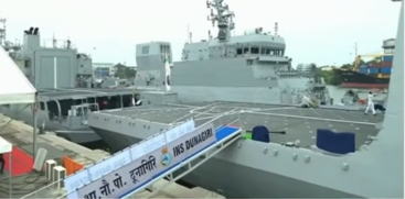Three New Indigenously Built Warships Commissioned into Indian Navy