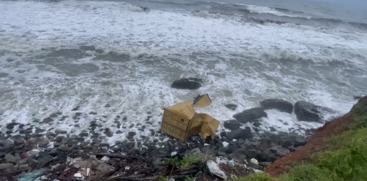 Container from Kochi Ship Accident Washes Ashore in Varkala, Anjuthengu