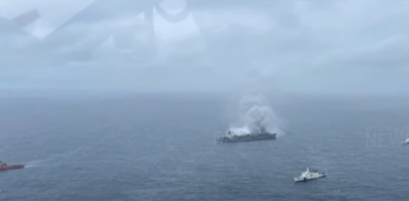 Burning Van Hai 503 Ship Moved Out of Indian EEZ