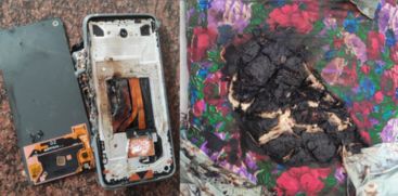 mobile phone blasted while sleeping