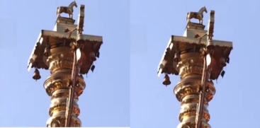 Sabarimala Flagpole Reconstruction