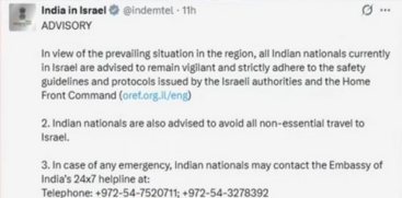 Indian Embassy Issues Advisory for Citizens in Iran Amidst Conflict